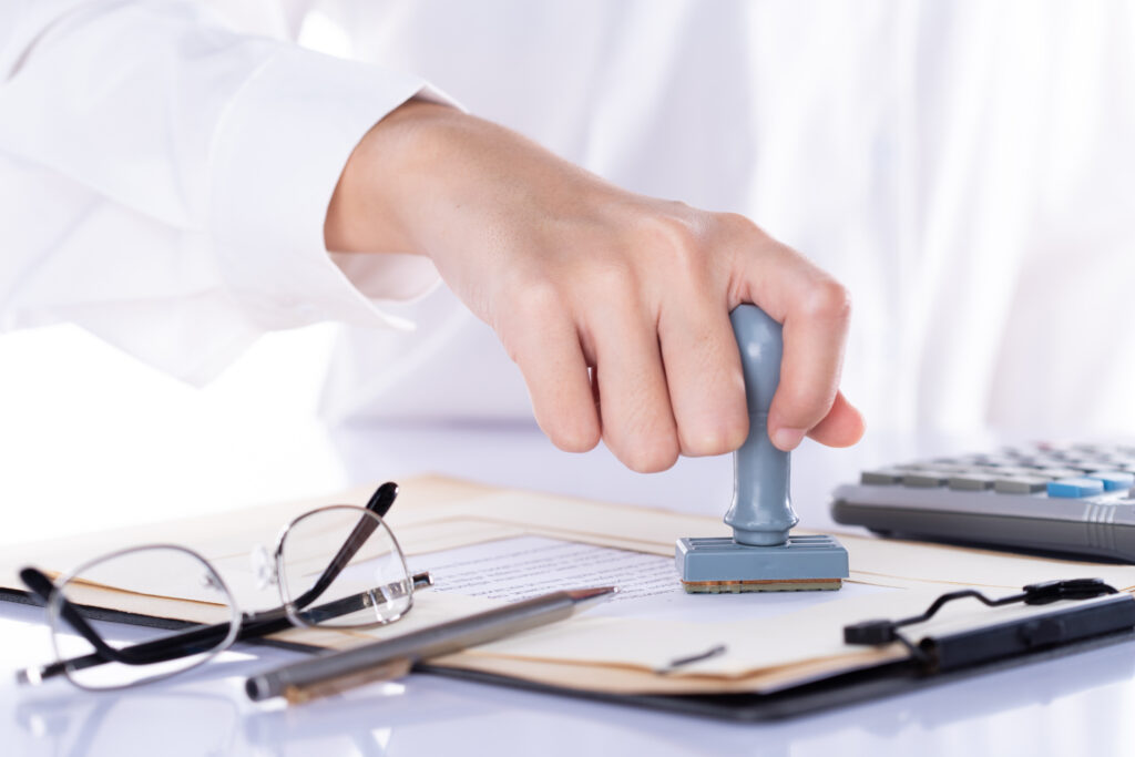 person approve document, certificate, legal agreement in office person approve document, certificate, legal agreement in office